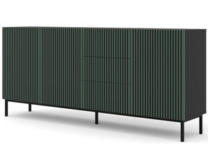 Miniaturka 14 - Zielona komoda z pionowymi listwami, styl loftowy
