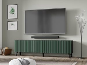 Miniaturka 23 - Zielona szafka RTV z pionowymi listwami, styl industrialny