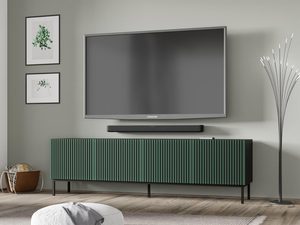 Miniaturka 24 - Zielona szafka RTV z pionowymi listwami, styl industrialny