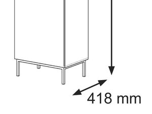 Miniaturka 16 - Wymiary techniczne witryny na nóżkach