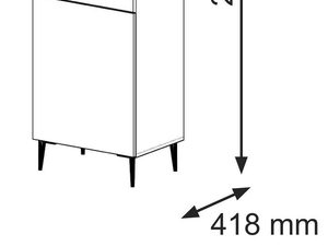 Miniaturka 16 - Wymiary techniczne witryny na nóżkach