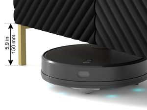 Miniaturka 18 - Detal złotych nóżek w czarnej komodzie z wymiarami