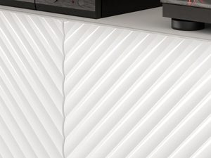 Miniaturka 28 - Detal białych frontów z pikowaniem, styl glamour