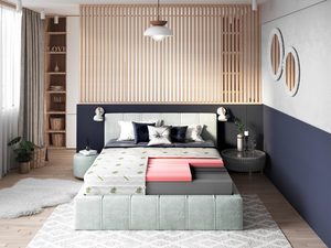 Miniaturka 2 - Dwustronny materac w kolorze różowo szarym