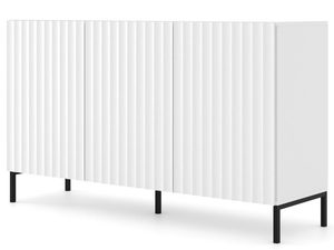 Miniaturka 10 - Nowoczesna biała komoda z pionowymi listwami, styl skandynawski