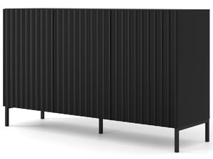 Miniaturka 3 - Czarna komoda z pionowymi listwami, styl nowoczesny