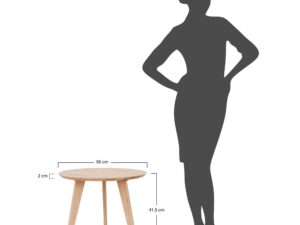 Miniaturka 7 - Okrągły stół z litego drewna dębowego, styl minimalistyczny