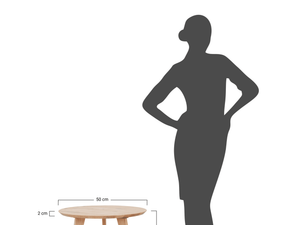 Miniaturka 7 - Okrągły stół z litego drewna dębowego, styl minimalistyczny