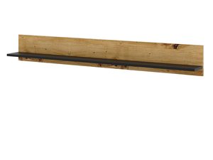 Miniaturka 3 - Półka ścienna z litego dębu o długości 1200 mm w industrialnym stylu