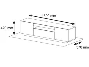 Miniaturka 5 - Szafka RTV o długości 1500 mm