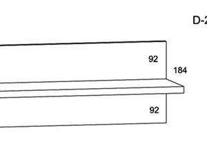 Miniaturka 3 - Rysunek techniczny półki wiszącej