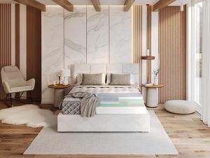 Miniaturka 1 - Elastyczny biało zielony materac piankowy