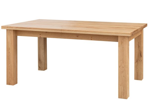 Solidny stół dębowy, naturalne usłojenie drewna