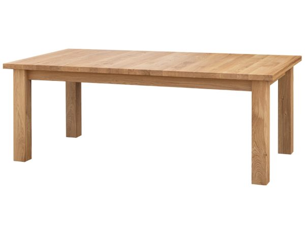 Drewniany stół dębowy z prostokątnym blatem, klasyczny design