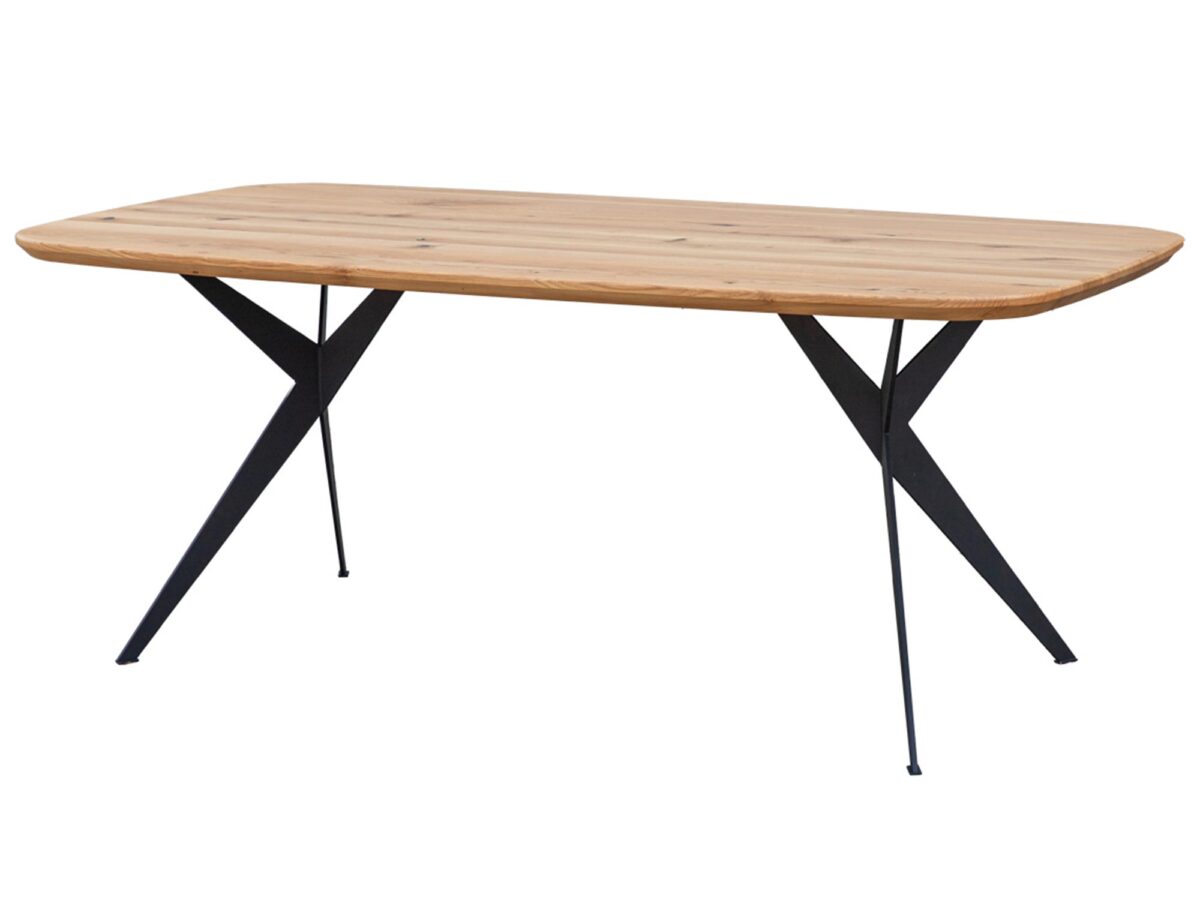 Dębowy Stół na Metalowych Nogach Fressa