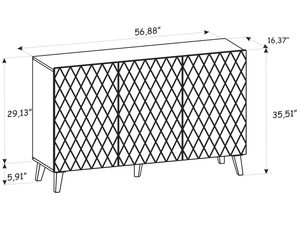 Miniaturka 15 - Komoda z geometrycznymi frontami z wymiarami