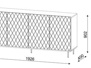 Miniaturka 13 - Wymiary zdobionej komody