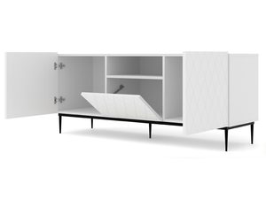 Miniaturka 8 - Komoda z białymi frontami i czarnymi nóżkami