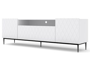 Miniaturka 8 - Biała komoda glamour w eleganckie fronty