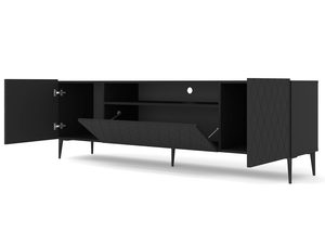 Miniaturka 2 - Nowoczesna komoda z czarnymi frontami