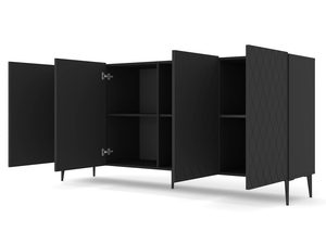 Miniaturka 2 - Duża komoda z czarnymi metalowymi nogami