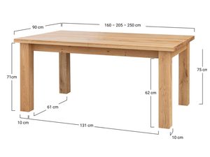 Miniaturka 20 - Drewniany stół dębowy z wymiarami, nowoczesny design