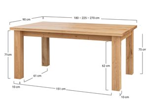 Miniaturka 21 - Drewniany stół dębowy z wymiarami, nowoczesny design