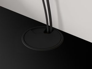 Miniaturka 23 - Przepust kablowy do półki RTV w czarnym kolorze, nowoczesne wykończenie