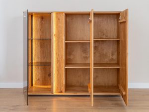 Miniaturka 7 - Witryna dębowa z przeszkleniem i podświetleniem LED