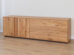 Miniaturka 3 - Komoda dębowa z półkami i przegrodami