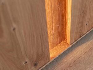 Miniaturka 5 - Zbliżenie na detal komody RTV z podświetleniem