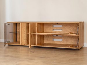 Miniaturka 3 - Komoda dębowa z półkami do salonu