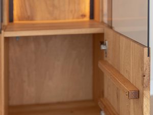 Miniaturka 6 - Zbliżenie na detal witryny dębowej