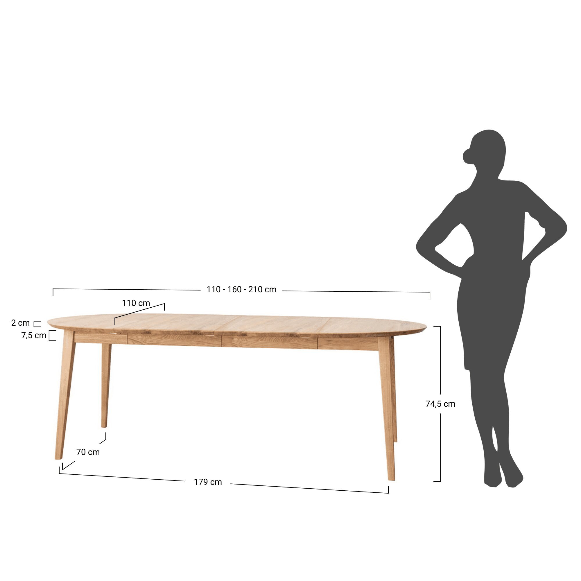 Nowoczesny stół dębowy, wymiary i konstrukcja, styl skandynawski Nowoczesny stół dębowy, wymiary i konstrukcja, styl skandynawski