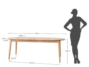 Miniaturka 11 - Nowoczesny stół dębowy, funkcjonalny design do jadalni