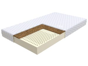 Miniaturka 4 - Przekrój dwustronnego materaca lateksowego z kokosem