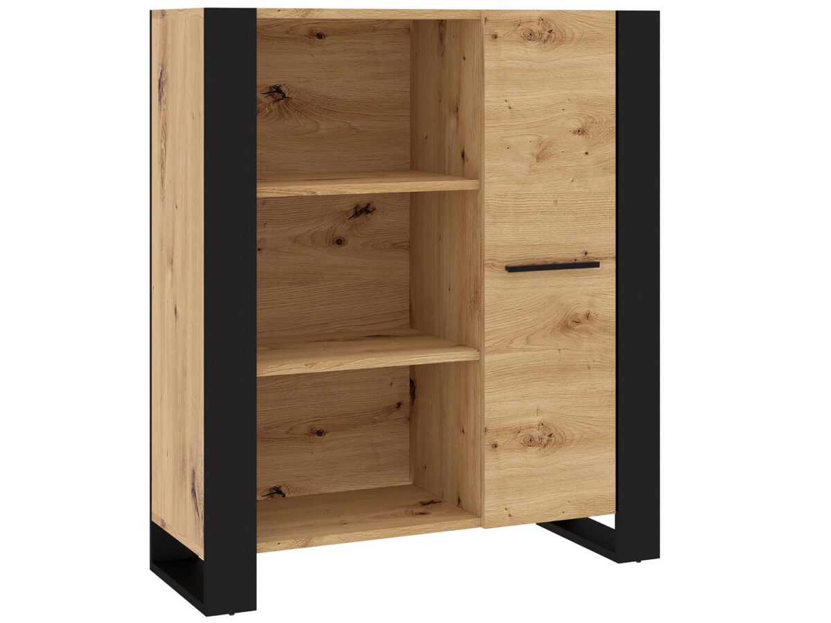Praktyczny regał IRFAN dąb artisan