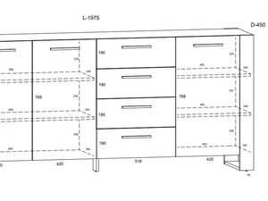 Miniaturka 5 - Rysunek techniczny funkcjonalnej komody