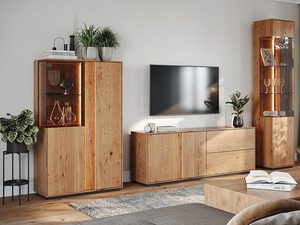 Miniaturka 1 - Zestaw mebli dębowych z podświetleniem