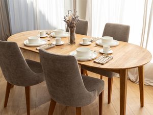 Miniaturka 4 - Nowoczesny stół dębowy, funkcjonalny design do jadalni