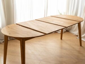 Miniaturka 1 - Nowoczesny stół dębowy z systemem rozkładania, styl minimalistyczny