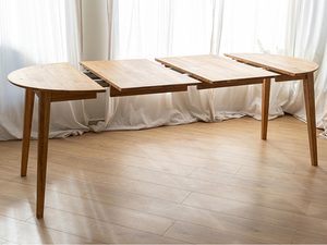 Miniaturka 3 - Rozkładany stół dębowy z naturalnym wykończeniem, solidna konstrukcja