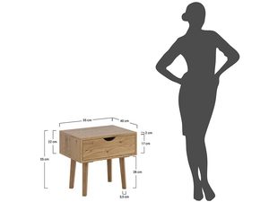 Miniaturka 6 - Wymiary małej szafki nocnej z szufladą