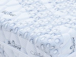 Miniaturka 2 - Detal pokrowca na materac z włóknami bambusa kolor biały