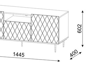 Nowoczesna szafka RTV z wymiarami Nowoczesna szafka RTV z wymiarami