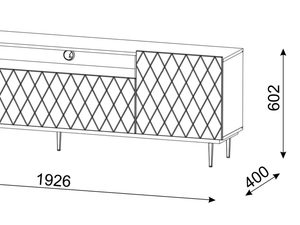 Miniaturka 18 - Rysunek techniczny szafki z wymiarami