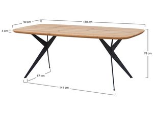 Miniaturka 17 - Drewniany stół dębowy z metalowymi nogami, styl loftowy