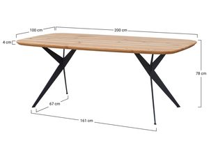 Miniaturka 18 - Nowoczesny stół dębowy z czarnymi metalowymi nogami, styl industrialny