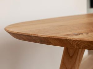 Miniaturka 6 - Detal konstrukcji okrągłego stołu dębowego, naturalne drewno