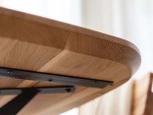 Miniaturka 7 - Okrągły stół z litego dębu, styl loftowy, metalowe nogi